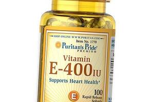 Витамин Е Альфа-Токоферол Vitamin E-400 Puritan's Pride 100гелкапс (36367022)