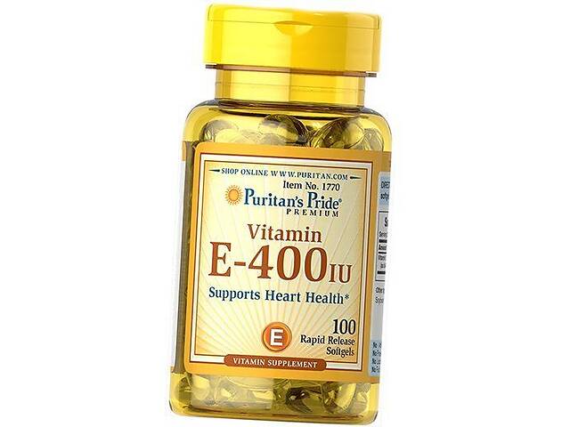 Витамин Е Альфа-Токоферол Vitamin E-400 Puritan's Pride 100гелкапс (36367022)