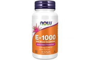 Витамин Е NOW Vitamin E-1000 50 softgels