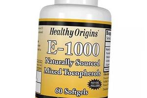 Витамин Е Смесь токоферолов Vitamin E-1000 Healthy Origins 60гелкапс (36354041)