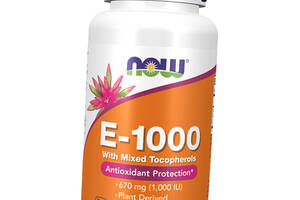 Витамин Е Смесь токоферолов Vitamin E-1000 Mixed Tocopherols Now Foods 50гелкапс (36128427)