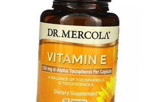 Вітамін Е, Суміш токоферолів, Vitamin E, Dr. Mercola 30капс (36387027)