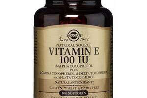 Витамин E Solgar Vitamin E 100 IU Mixed Tocopherols 100 Softgels