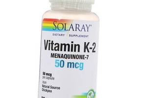 Витамин К2 Менахинон-7 Vitamin K-2 Menaquinone-7 50 Solaray 30вегкапс (36411045)