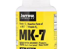 Витамин K2 в форме MK-7, 90 мкг, MK-7, Vitamin K2 as MK-7, Jarrow Formulas, 120 гелевых капсул