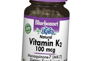 Вітамін К2, Vitamin K2 100, Bluebonnet Nutrition 50вегкапс (36393015)