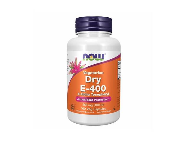 Витамин Now Foods DRY E-400 100 vcaps (1086-2022-10-2314)