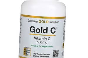 Вітамін С, Аскорбінова кислота, Gold C Vitamin C 500, California Gold Nutrition 240вегкапс (36427011)