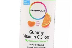 Витамин С для детей Gummy Vitamin C Slices Rainbow Light 75таб Апельсин (36316015)