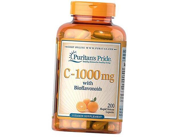 Витамин С с Биофлавоноидами Vitamin C-1000 with Bioflavonoids Puritan's Pride 200капс (36367019)
