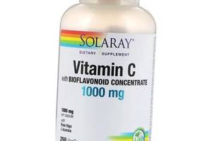 Вітамін С з Біофлавоноїдами, Vitamin C with Bioflavonoid Concentrate 1000, Solaray 250вегкапс (36411060)