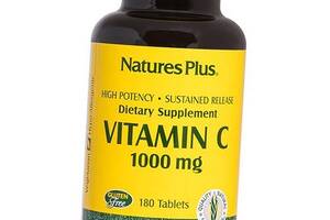 Витамин С с Шиповником медленного высвобождения Vitamin C 1000 Nature's Plus 180таб (36375067)