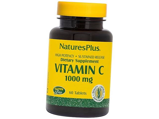 Витамин С с Шиповником медленного высвобождения Vitamin C 1000 Nature's Plus 60таб (36375067)