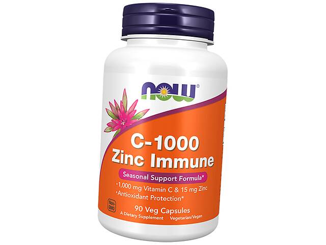 Витамин С и Цинк для иммунитета C-1000 Zinc Immune Now Foods 90вегкапс (36128431)