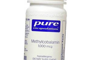 Вітамін В12, Метилкобаламін, Methylcobalamin 1000, Pure Encapsulations 60вегкапс (36361019)