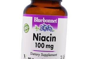 Витамин В3 Никотиновая кислота Niacin Bluebonnet Nutrition 90вегкапс (36393043)