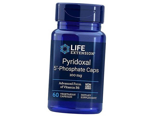 Вітамін В6 (Піридоксаль-5-Фосфат) Pyridoxal 5'-Phosphate 100 Life Extension 60вегкапс (36346018)