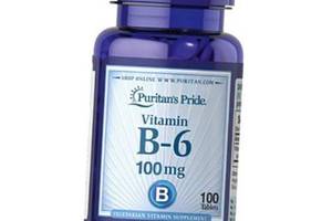 Витамин В6 (Пиридоксин) Vitamin B-6 100 Puritan's Pride 100таб (36367009)