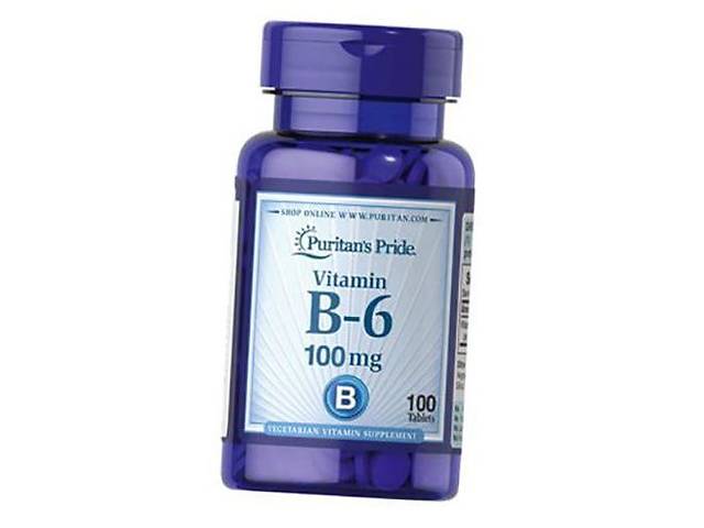Витамин В6 (Пиридоксин) Vitamin B-6 100 Puritan's Pride 100таб (36367009)