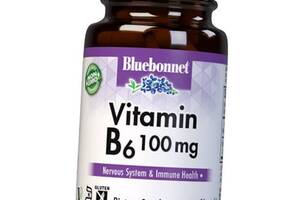 Витамин В6 (Пиридоксин) Vitamin B6 100 Bluebonnet Nutrition 90вегкапс (36393113)