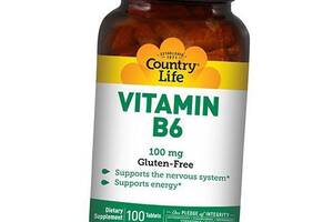 Витамин В6 (Пиридоксин) Vitamin B6 100 Country Life 100таб (36124089)