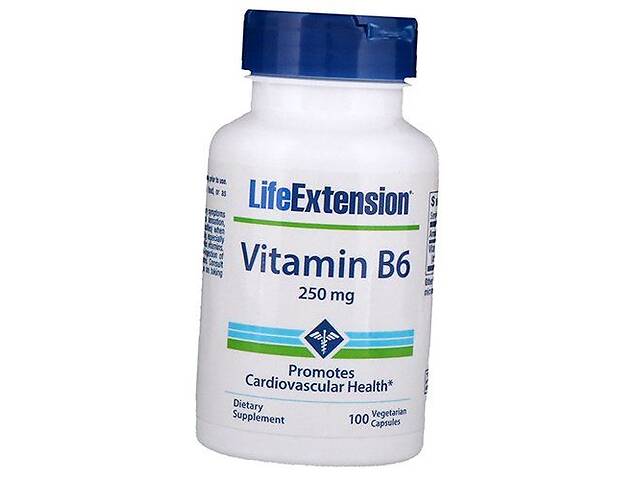 Витамин В6 (Пиридоксин) Vitamin B6 250 Life Extension 100вегкапс (36346036)