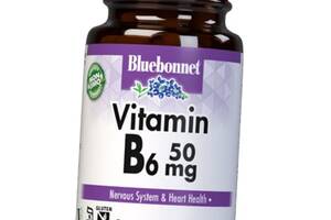 Витамин В6 (Пиридоксин) Vitamin B6 50 Bluebonnet Nutrition 90вегкапс (36393114)