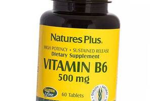 Витамин В6 (Пиридоксин) Vitamin B6 500 Nature's Plus 60таб (36375144)