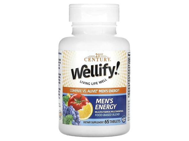 Витаминно-минеральный комплекс 21st Century Wellify! Men's Energy, Multivitamin Multimineral 65 Tabs