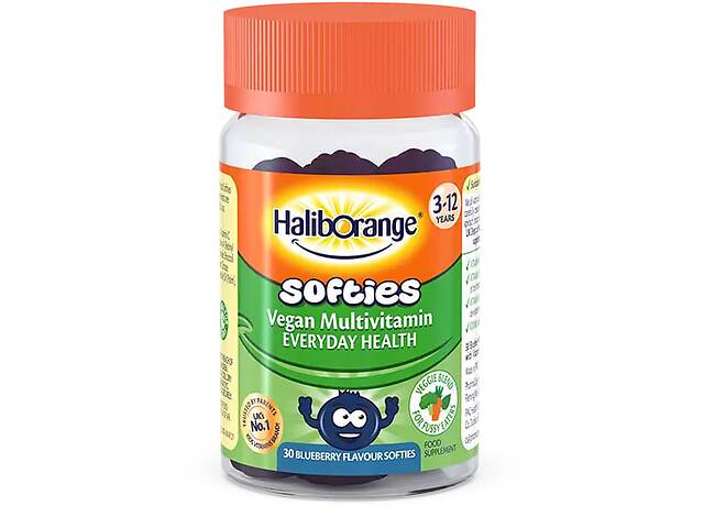 Витаминно-минеральный комплекс для детей Haliborange Kids Vegan Multivitamin 30 Gummies Blueberries