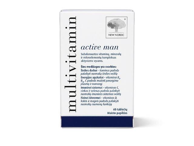 Витаминно-минеральный комплекс для мужчин New Nordic Multivitamin active man 60 Tabs