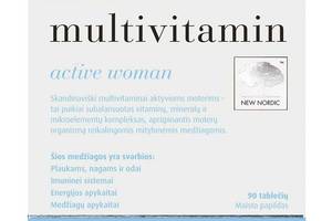 Витаминно-минеральный комплекс для женщин New Nordic Multivitamin active women 90 Tabs