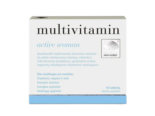 Витаминно-минеральный комплекс для женщин New Nordic Multivitamin active women 90 Tabs