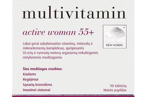 Витаминно-минеральный комплекс для женщин New Nordic Multivitamin active women 55+ 90 Tabs