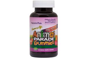 Витаминно-минеральный комплекс Nature's Plus Animal Parade Gummies 50 Animal Shaped Gummies Cherry Orange Grape flavo...