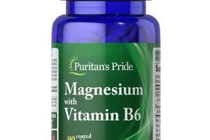 Витаминно-минеральный комплекс Puritan's Pride Magnesium with Vitamin B6 90 Tabs