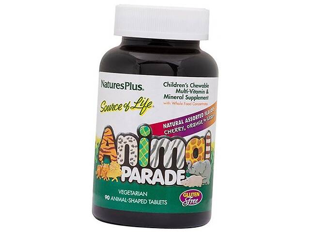 Витамины для детей Animal Parade Children's Multi Nature's Plus 90таб Фруктовый микс (36375037)