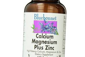Вітаміни для кісток, Calcium Magnesium Zinc, Bluebonnet Nutrition 180каплет (36393027)