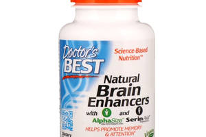 Витамины для мозга с GPC и PS, Doctor's Best, Brain Enhancers, 60 капсул (3270)