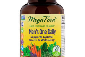 Витамины для мужчин, Mega Food, Men’s One Daily, без железа, 1 в день, 30 таблеток (2293)