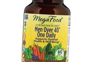 Вітаміни для чоловіків після 40 років, Men Over 40 One Daily, Mega Food 60таб (36343004)