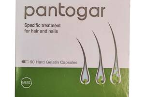 Вітаміни для зміцнення волосся та нігтів Merz Пантогар 90 капсул