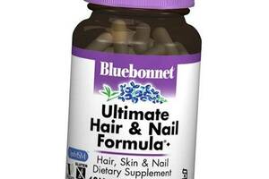 Витамины для волос и ногтей Ultimate Hair & Nail Formula Bluebonnet Nutrition 60вегкапс (36393046)