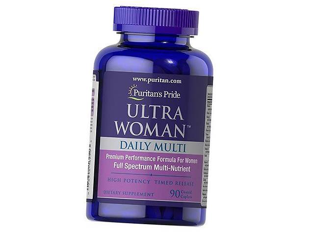 Витамины для женщин Ultra Woman Daily Multi Puritan's Pride 90каплет (36367116)