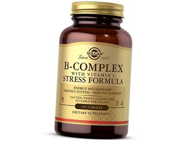 Витамины группы В и Витамин С B-Complex with Vitamin C Solgar 100таб (36313106)