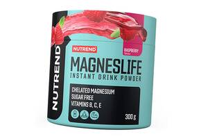 Витамины и минералы для регидратации и стимуляции энергии Nutrend Magneslife Instant Drink Powder 300 г Малина (15119...