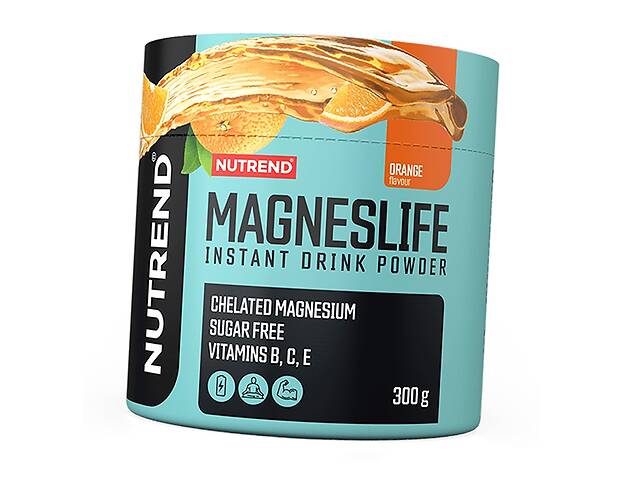 Витамины и минералы для регидратации и стимуляции энергии Nutrend Magneslife Instant Drink Powder 300 г Апельсин (151...