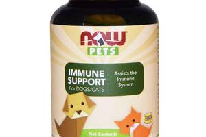 Иммунитет поддержка для кошек и собак Immune Support For Dogs/Cats Now Foods 90 жевательных таблеток