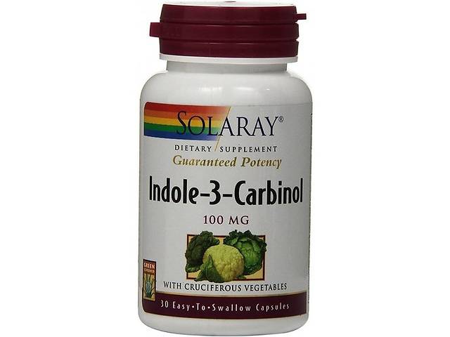 Индол 3 карбинол Solaray Indole-3-Carbinol 100 mg 30 Veg Caps SOR-36664