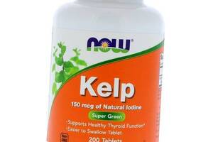 Йод из Органических водорослей Kelp 150 Now Foods 200таб (36128406)